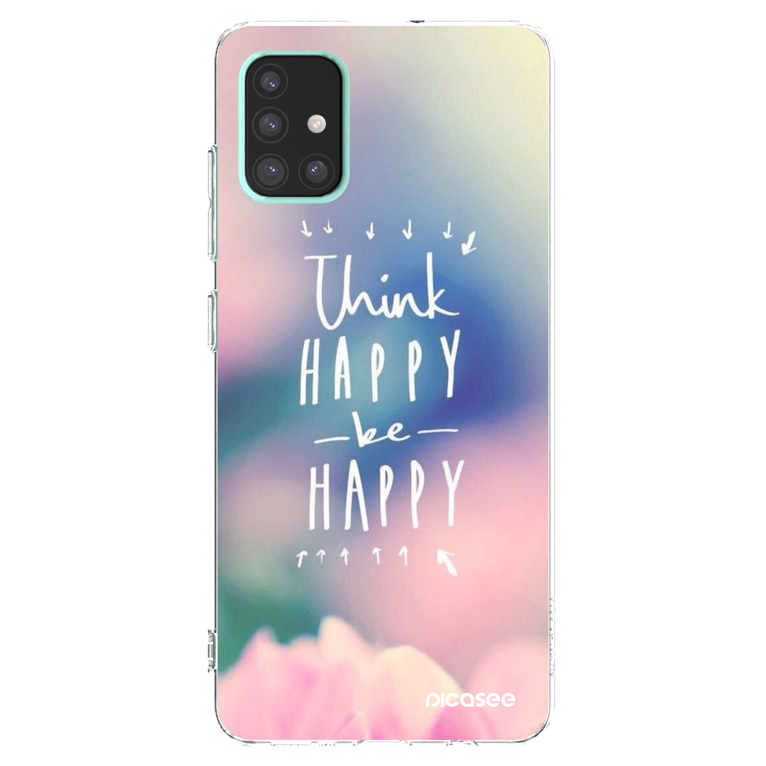 Picasee διαφανής θήκη σιλικόνης Samsung Galaxy A51 A515F - Think happy be happy