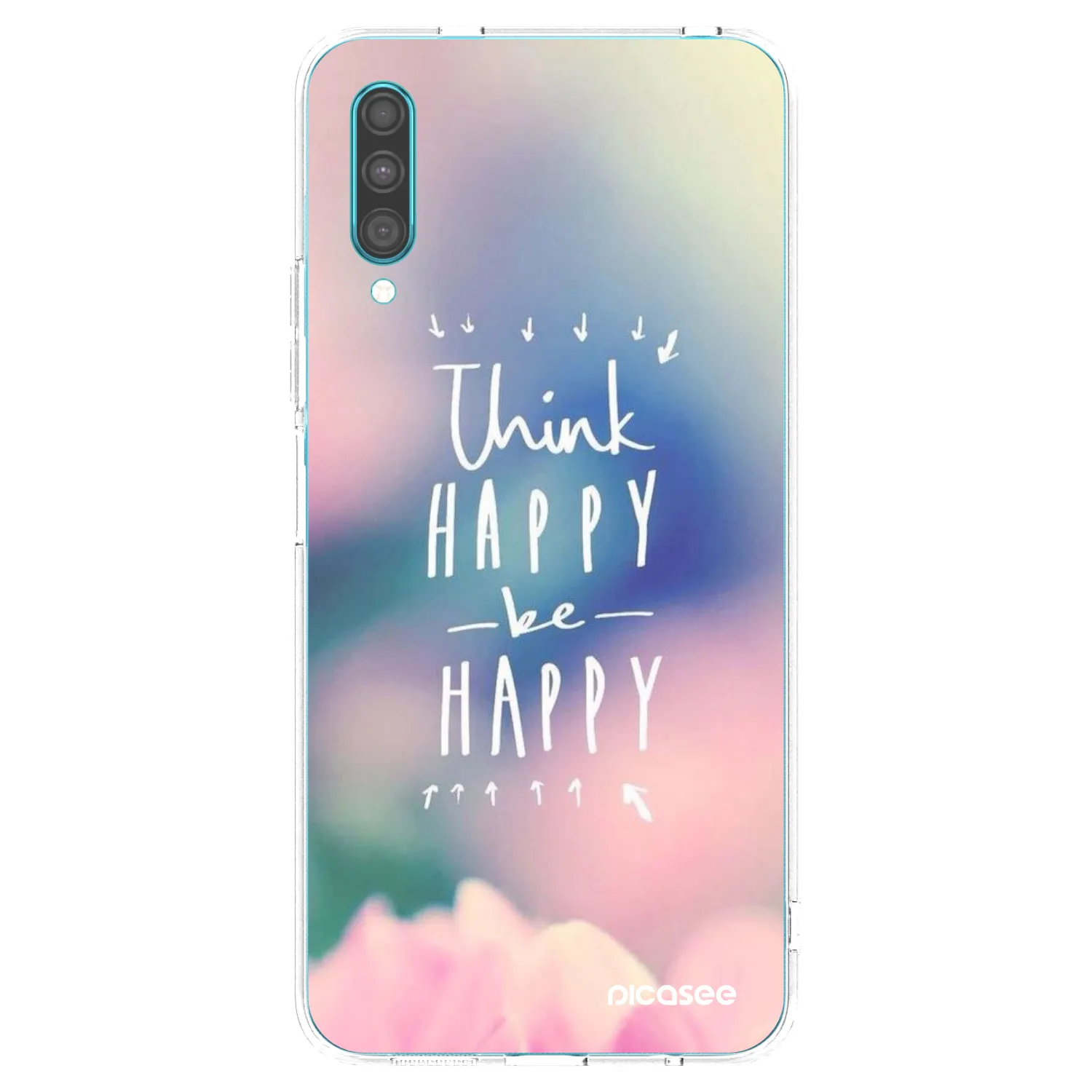 Picasee διαφανής θήκη σιλικόνης Samsung Galaxy A30s A307F - Think happy be happy