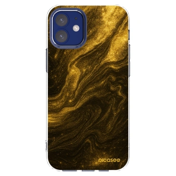 Picasee διαφανής θήκη σιλικόνης Apple iPhone 12 mini - Black