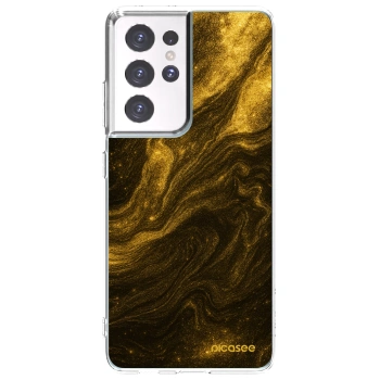 Picasee διαφανής θήκη σιλικόνης Samsung Galaxy S21 Ultra 5G G998B - Black