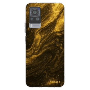 Picasee διαφανής θήκη σιλικόνης Vivo X60 Pro 5G - Black