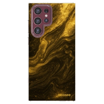 Picasee διαφανής θήκη σιλικόνης Samsung Galaxy S22 Ultra 5G - Black