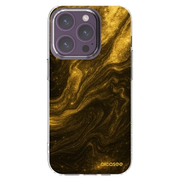 Picasee διαφανής θήκη σιλικόνης Apple iPhone 14 Pro - Black