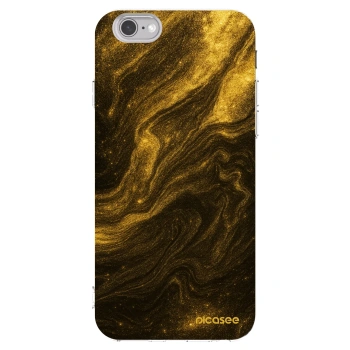 Picasee διαφανής θήκη σιλικόνης Apple iPhone 6/6S - Black