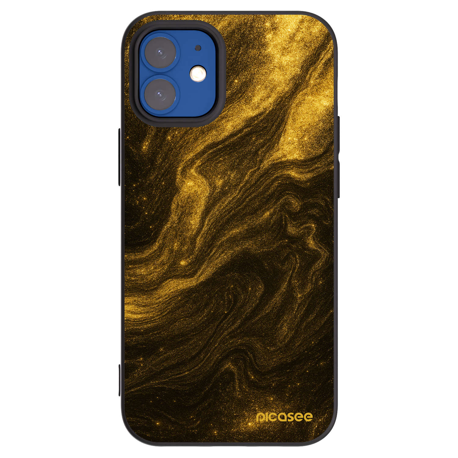 Picasee Μαύρη θήκη σιλικόνης για Apple iPhone 12 mini - Black