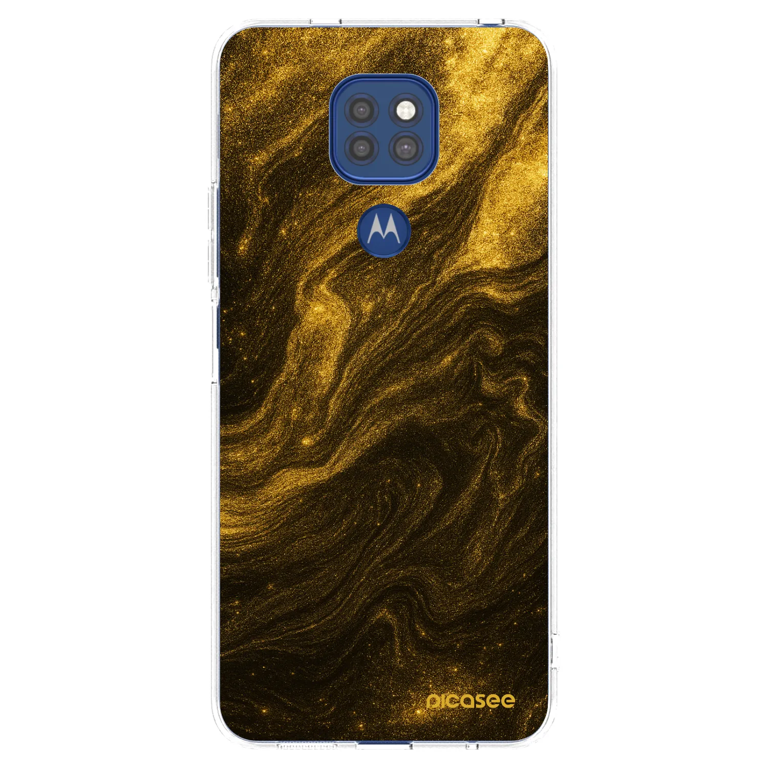 Picasee διαφανής θήκη σιλικόνης Motorola Moto G9 Play - Black