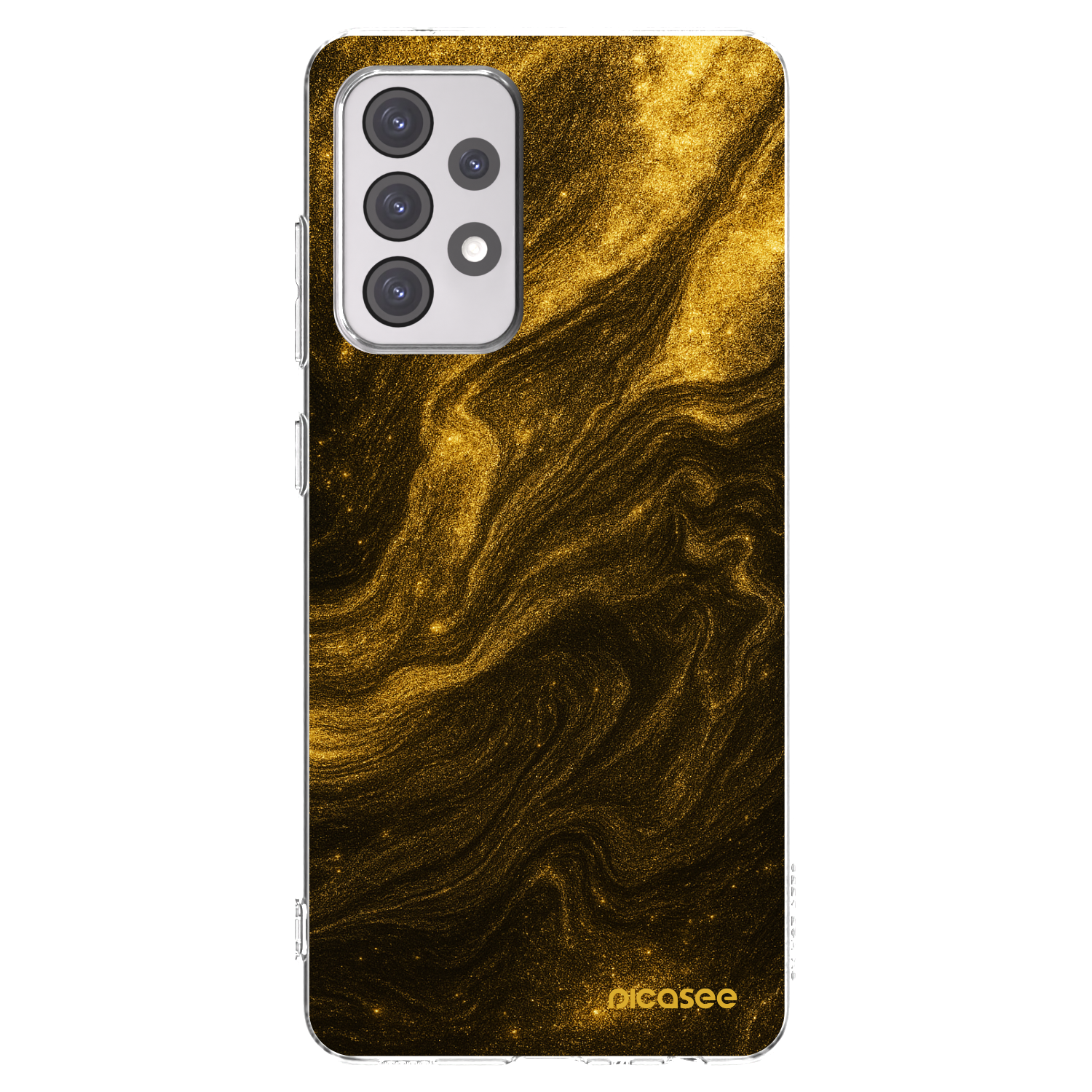 Picasee διαφανής θήκη σιλικόνης Samsung Galaxy A52 5G A525F - Black