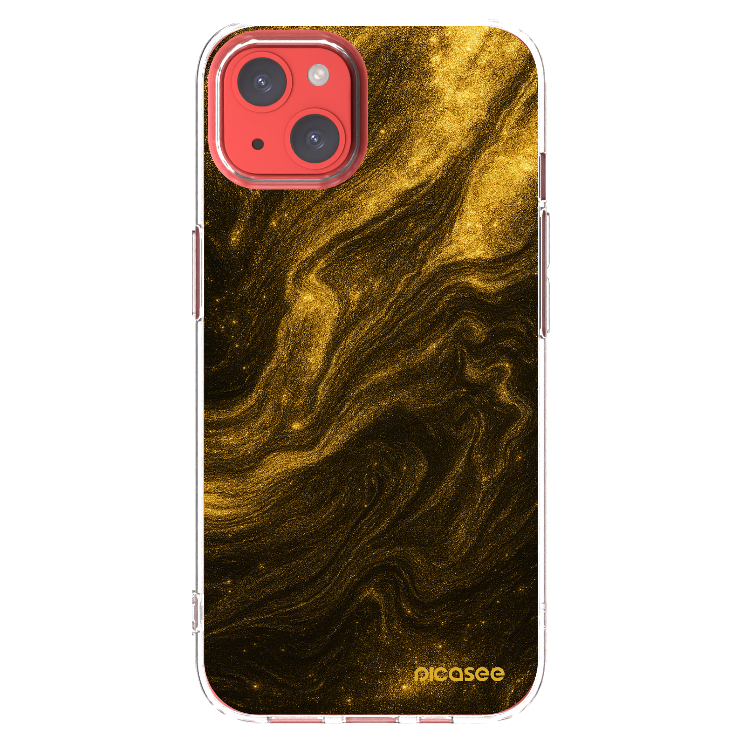 Picasee διαφανής θήκη σιλικόνης Apple iPhone 13 - Black