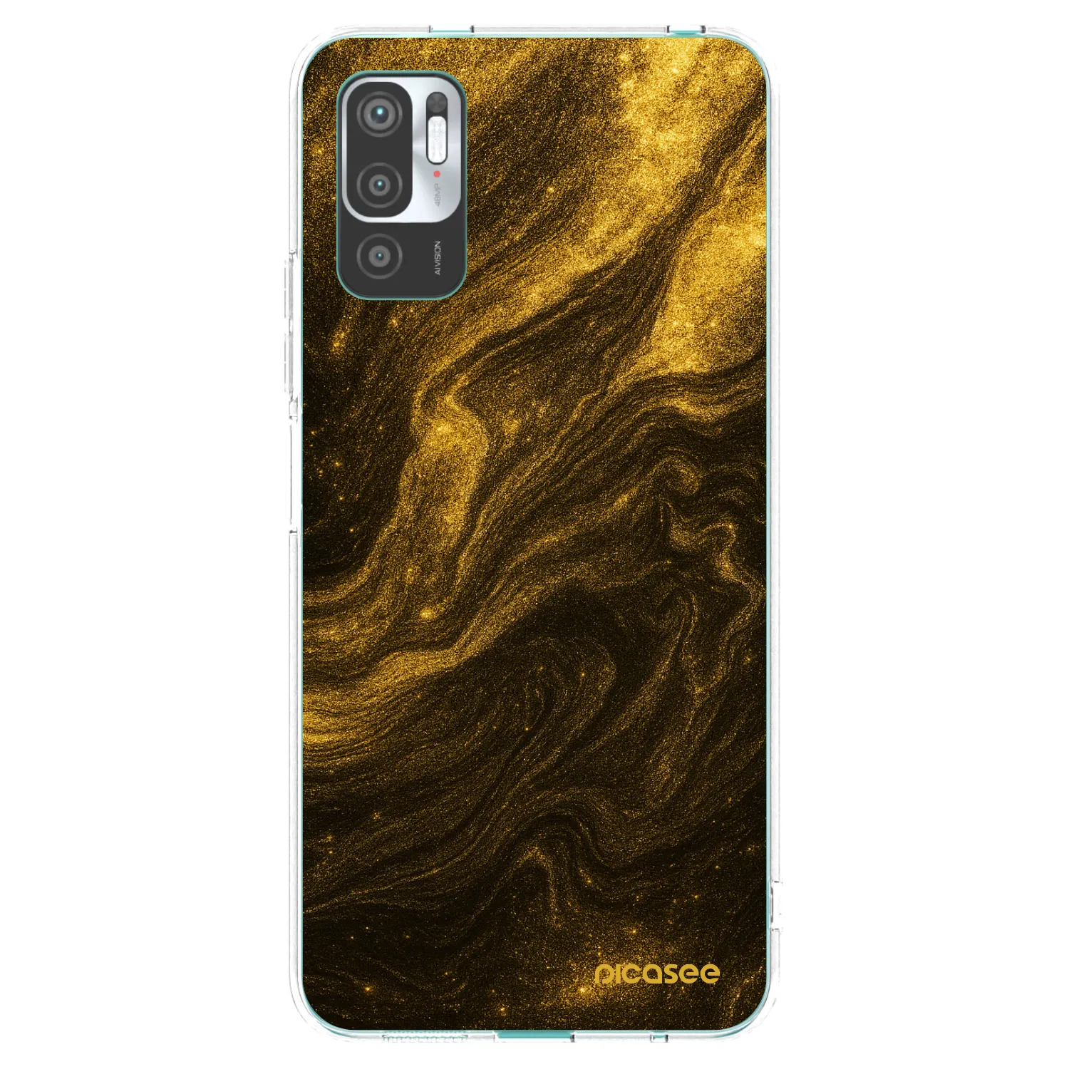 Picasee διαφανής θήκη σιλικόνης Xiaomi Redmi Note 10 5G - Black