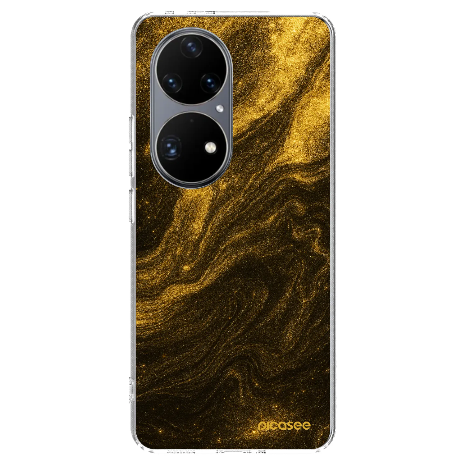 Picasee διαφανής θήκη σιλικόνης Huawei P50 - Black
