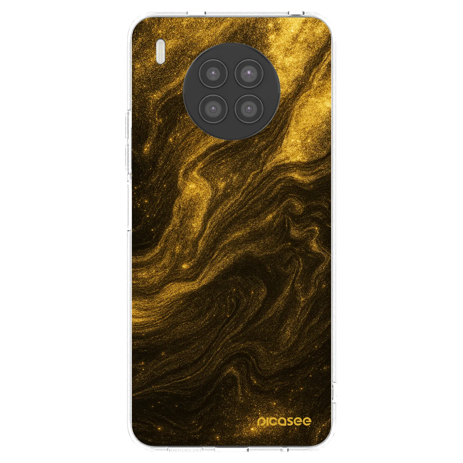 Picasee διαφανής θήκη σιλικόνης Huawei Nova 8i - Black