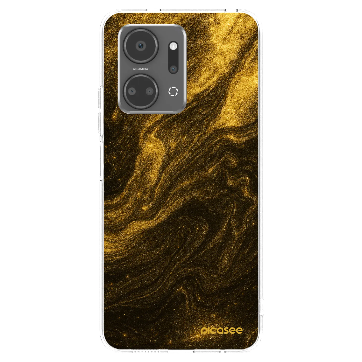 Picasee διαφανής θήκη σιλικόνης Honor X7a - Black