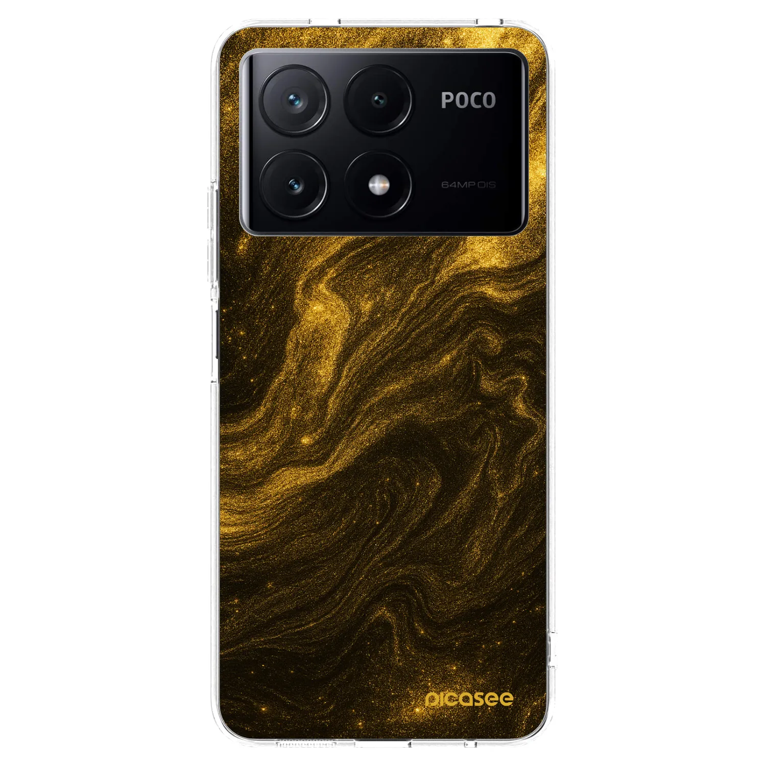 Picasee διαφανής θήκη σιλικόνης Xiaomi Poco X6 Pro - Black
