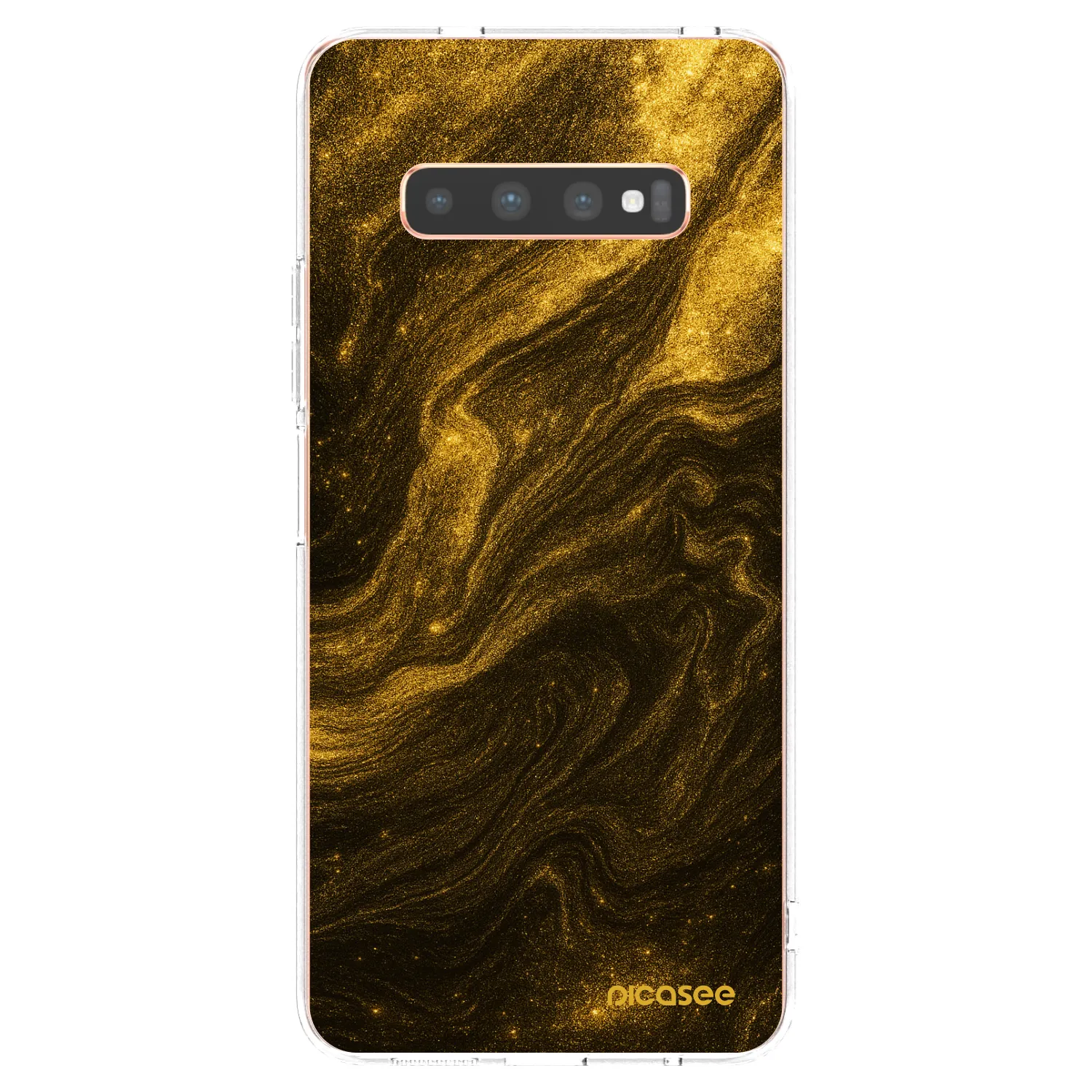 Picasee διαφανής θήκη σιλικόνης Samsung Galaxy S10 Plus G975 - Black