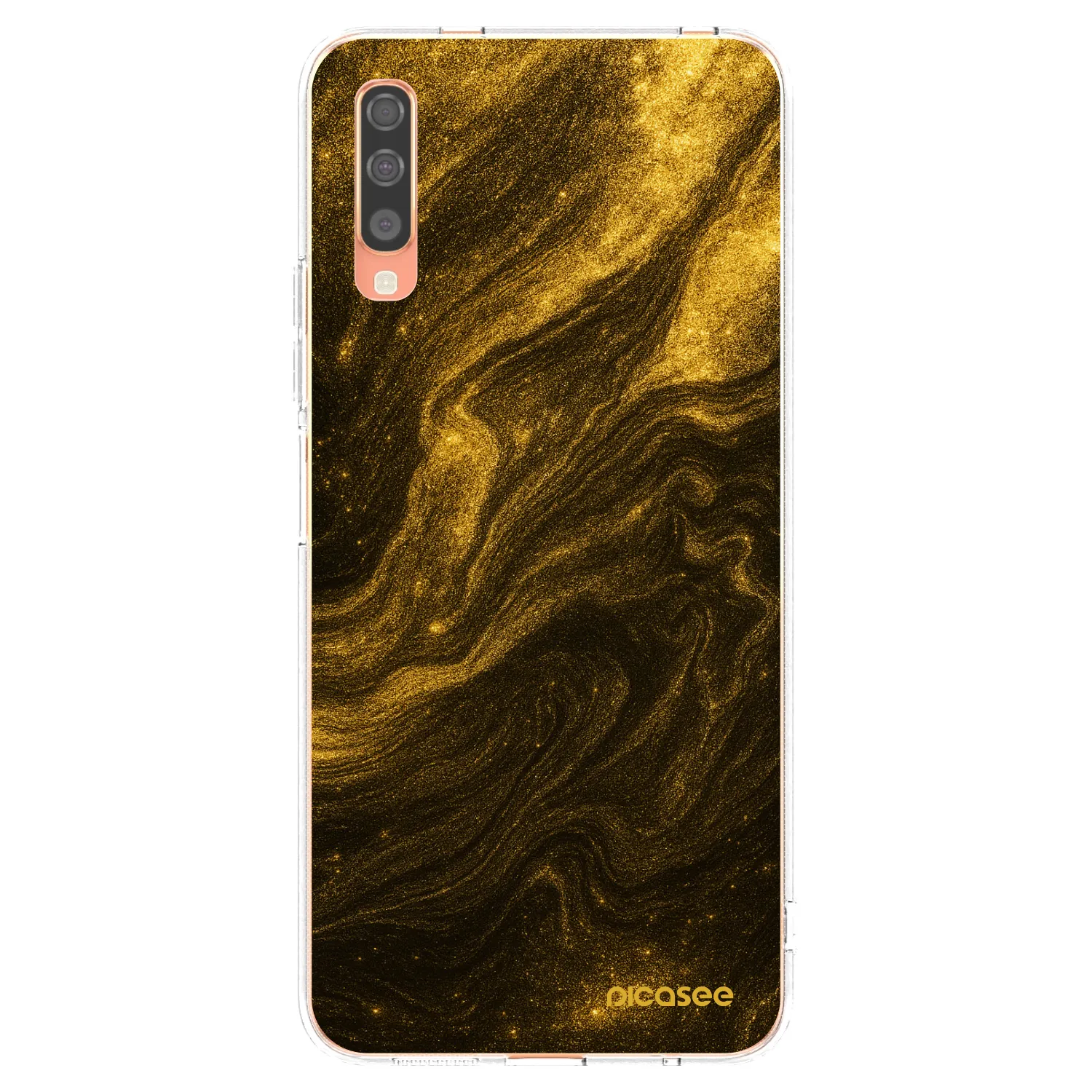 Picasee διαφανής θήκη σιλικόνης Samsung Galaxy A70 A705F - Black