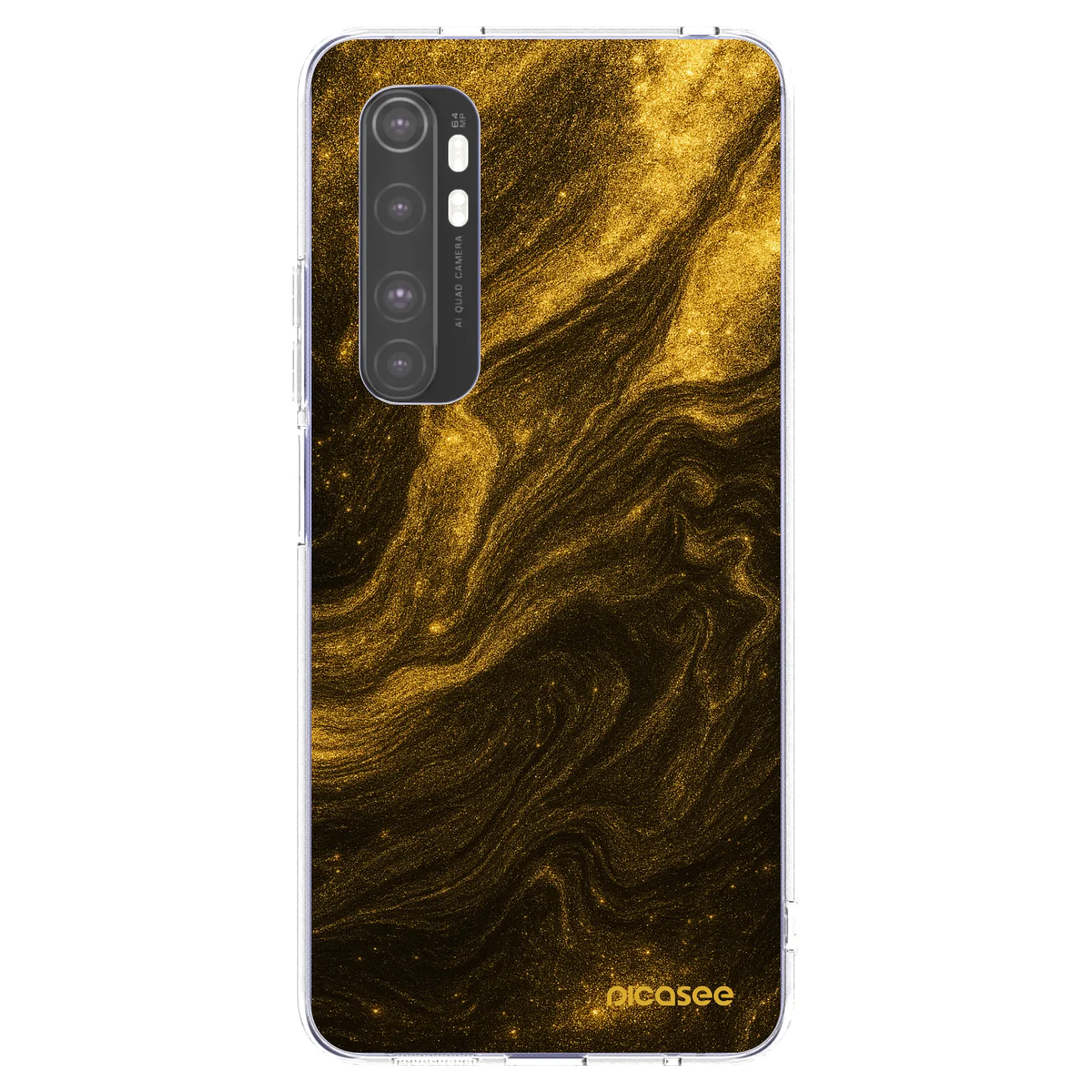 Picasee διαφανής θήκη σιλικόνης Xiaomi Mi Note 10 Lite - Black
