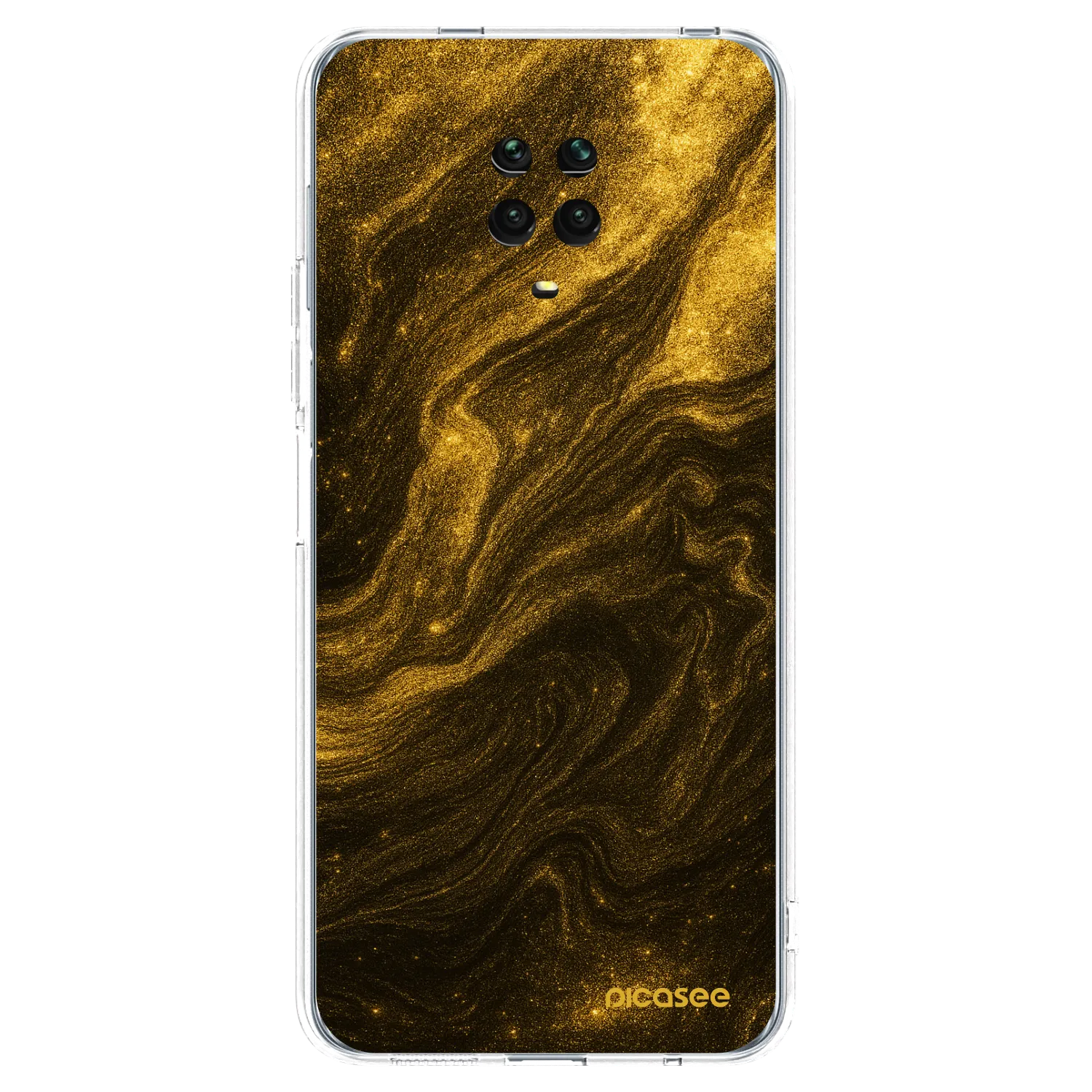 Picasee διαφανής θήκη σιλικόνης Xiaomi Redmi Note 9S - Black