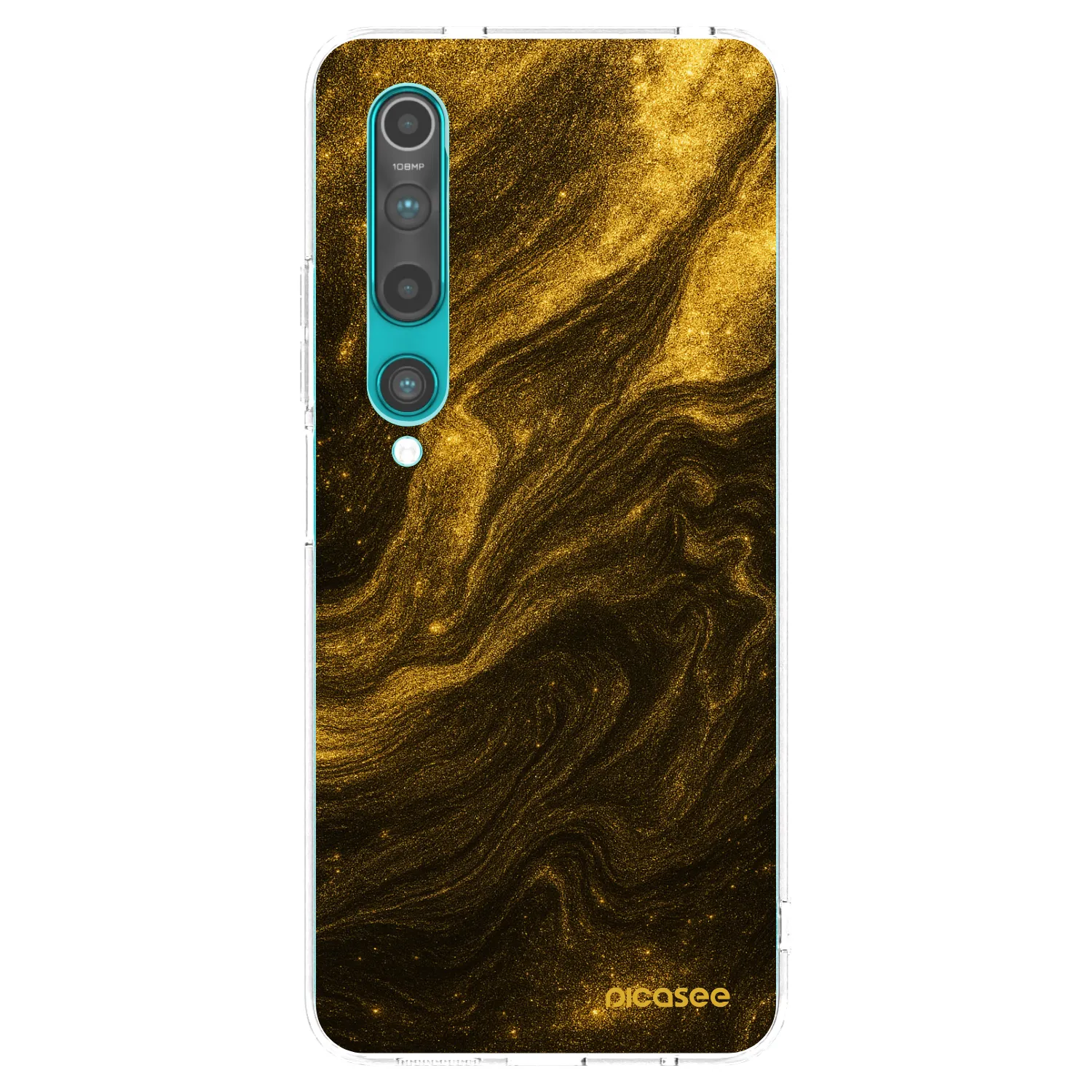 Picasee διαφανής θήκη σιλικόνης Xiaomi Mi 10 - Black