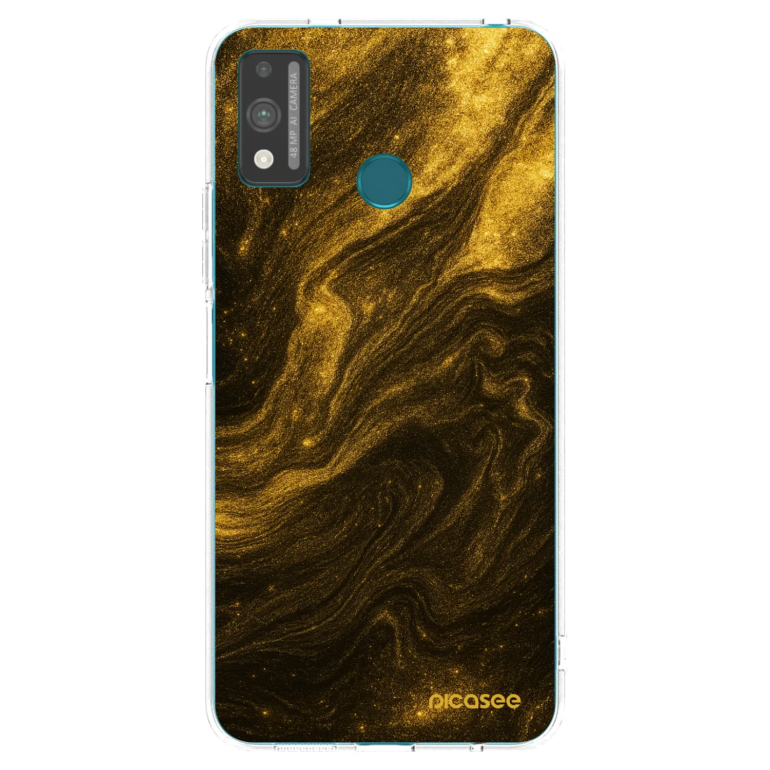 Picasee διαφανής θήκη σιλικόνης Honor 9X Lite - Black