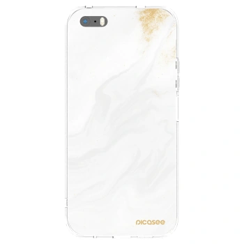Picasee διαφανής θήκη σιλικόνης Apple iPhone 5/5S/SE - White