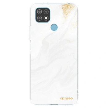 Picasee διαφανής θήκη σιλικόνης Realme C21 - White
