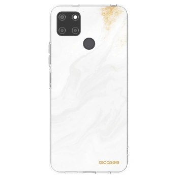 Picasee διαφανής θήκη σιλικόνης Realme C21Y - White