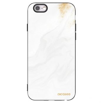 Picasee Μαύρη θήκη σιλικόνης για Apple iPhone 6/6S - White