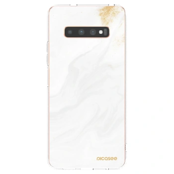 Picasee διαφανής θήκη σιλικόνης Samsung Galaxy S10 Plus G975 - White