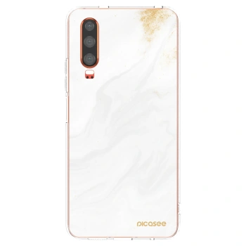 Picasee διαφανής θήκη σιλικόνης Huawei P30 - White