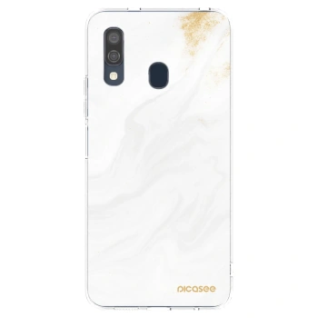 Picasee διαφανής θήκη σιλικόνης Samsung Galaxy A40 A405F - White