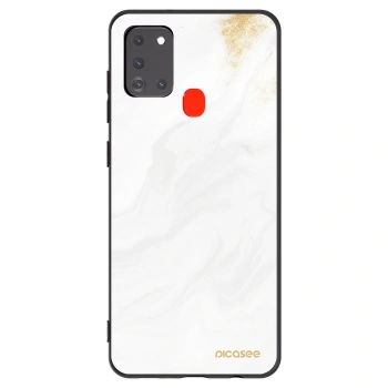 Picasee Μαύρη θήκη σιλικόνης για Samsung Galaxy A21s - White