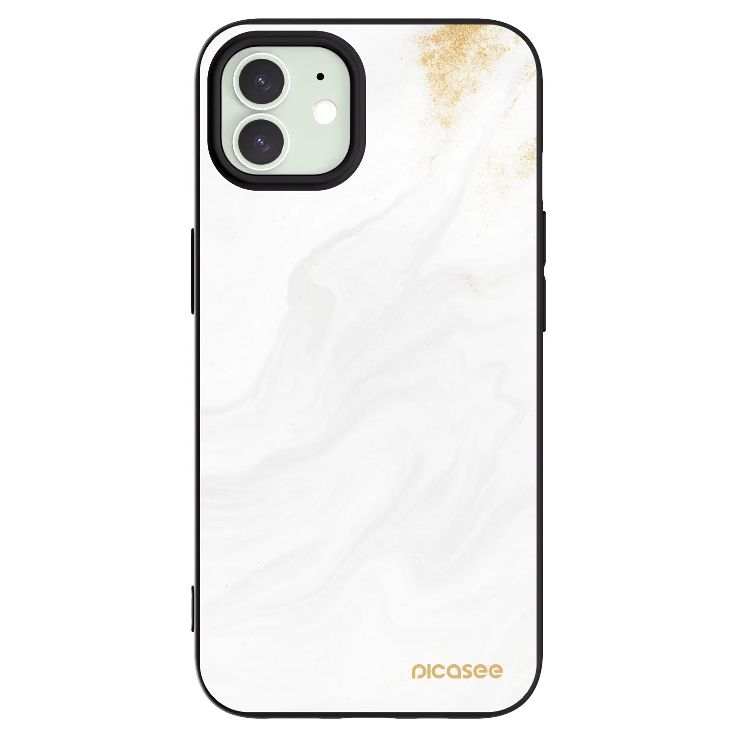 Picasee Μαύρη θήκη σιλικόνης για Apple iPhone 12 - White