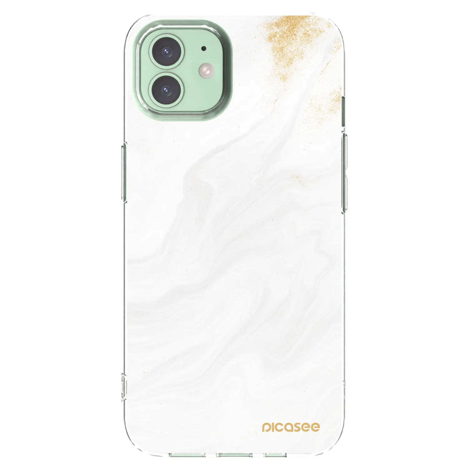 Picasee διαφανής θήκη σιλικόνης Apple iPhone 12 - White