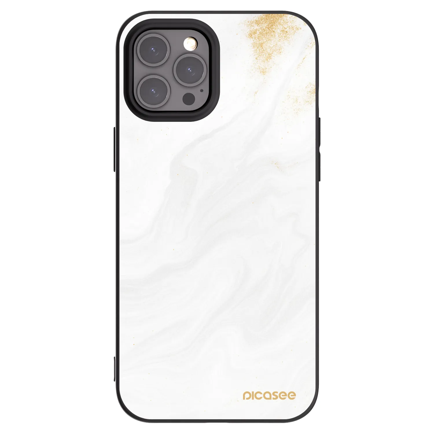 Picasee Μαύρη θήκη σιλικόνης για Apple iPhone 12 Pro Max - White
