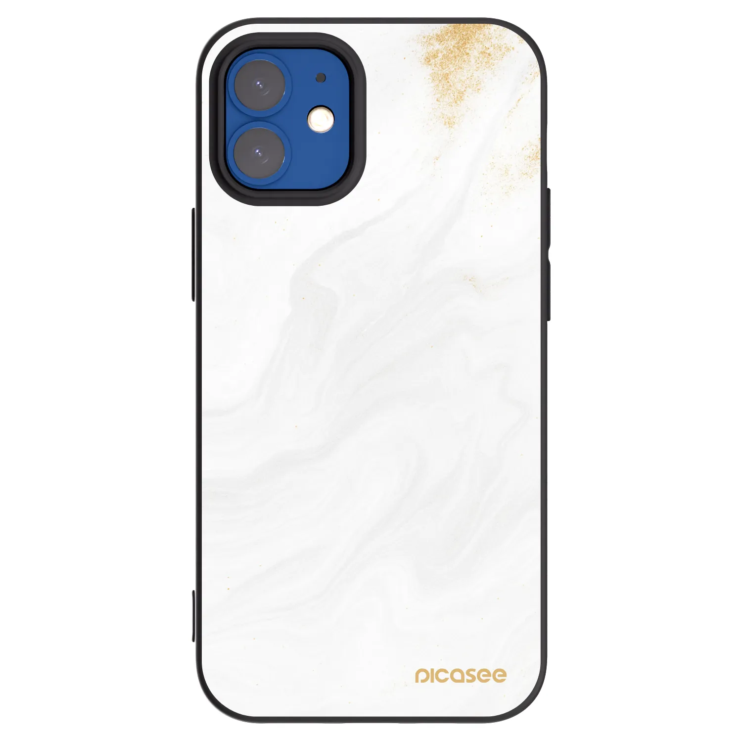 Picasee Μαύρη θήκη σιλικόνης για Apple iPhone 12 mini - White