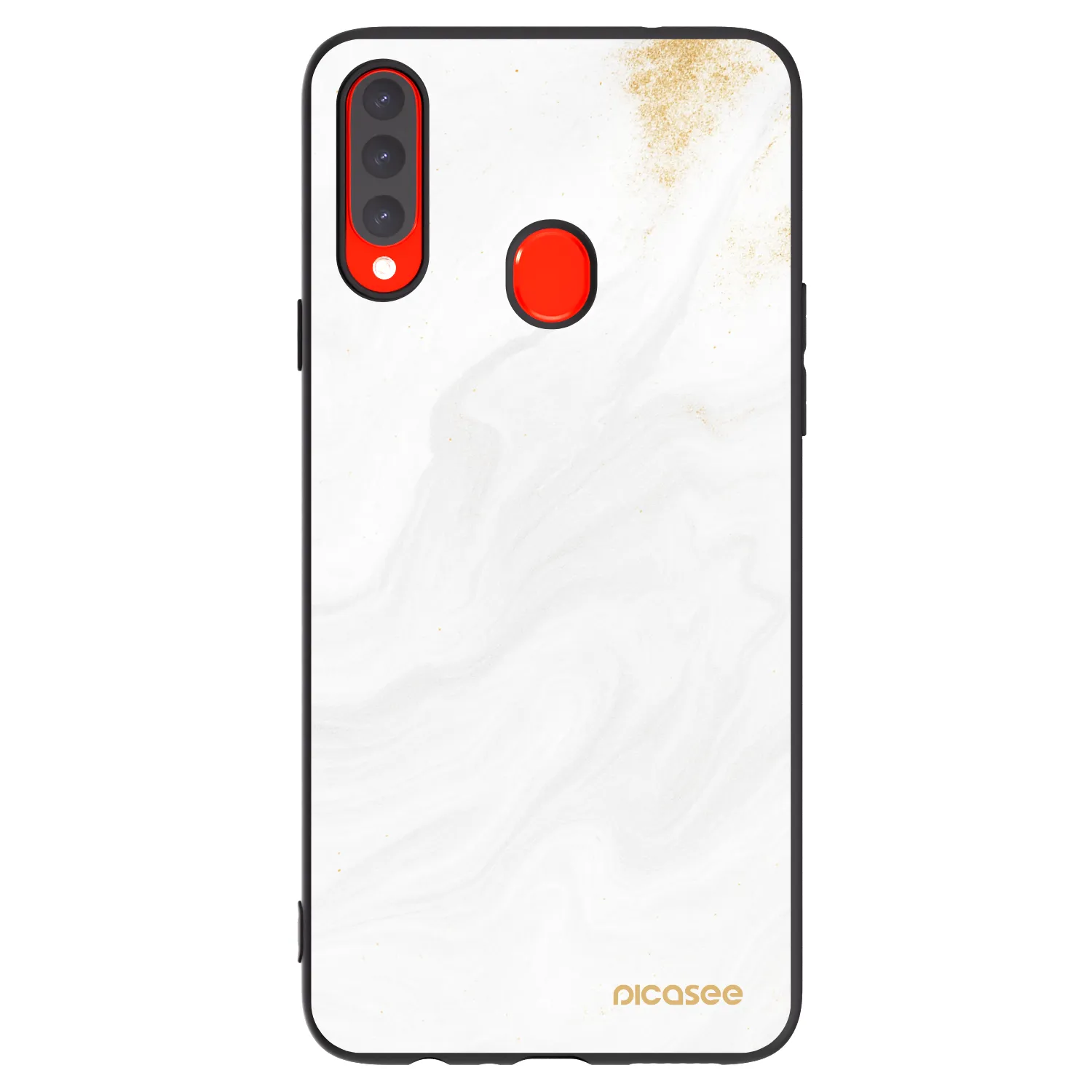 Picasee Μαύρη θήκη σιλικόνης για Samsung Galaxy A20s - White