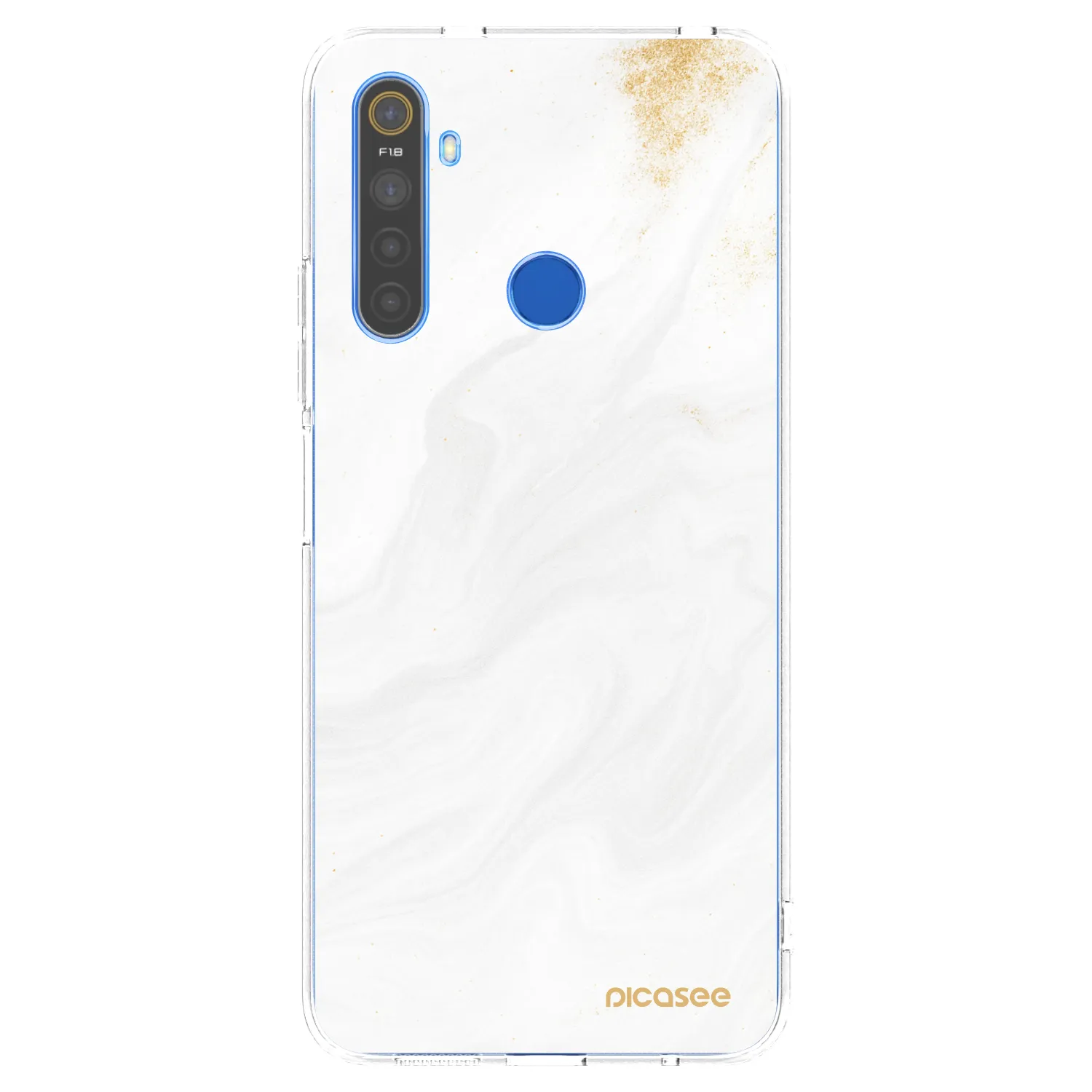 Picasee διαφανής θήκη σιλικόνης Realme 5 - White