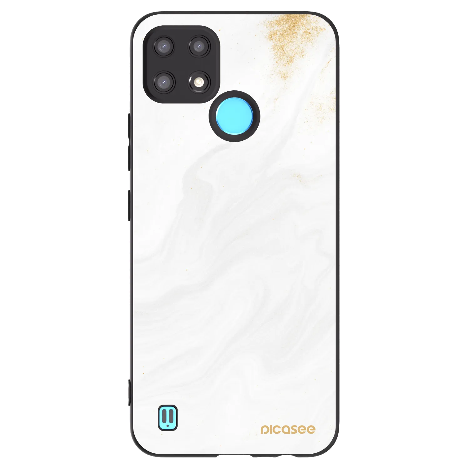 Picasee Μαύρη θήκη σιλικόνης για Realme C21 - White