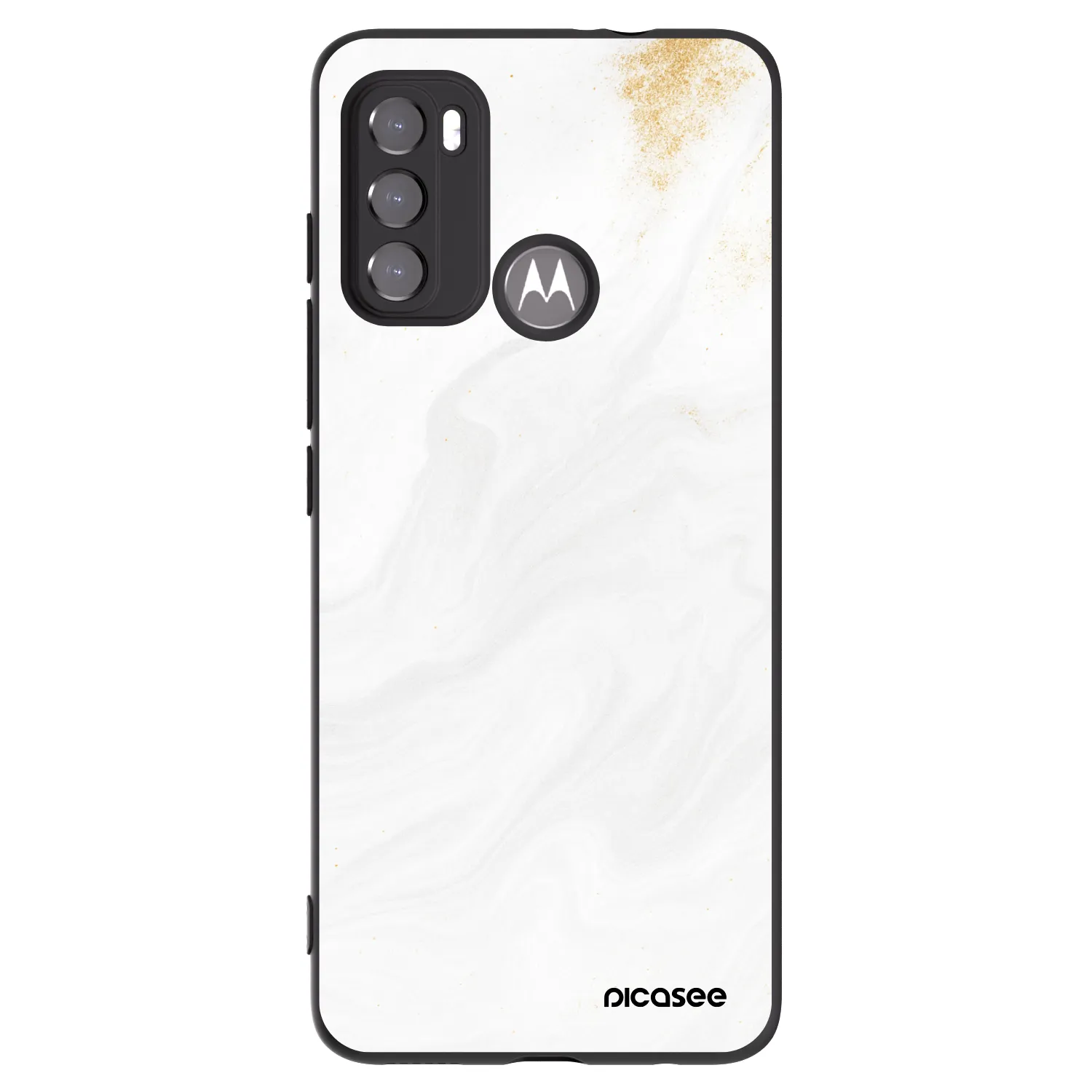 Picasee Μαύρη θήκη σιλικόνης για Motorola Moto G60 - White
