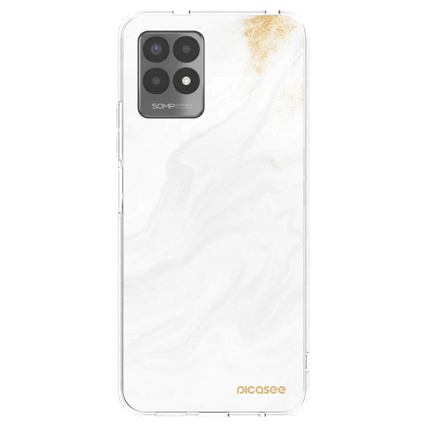 Picasee διαφανής θήκη σιλικόνης Realme 8i - White