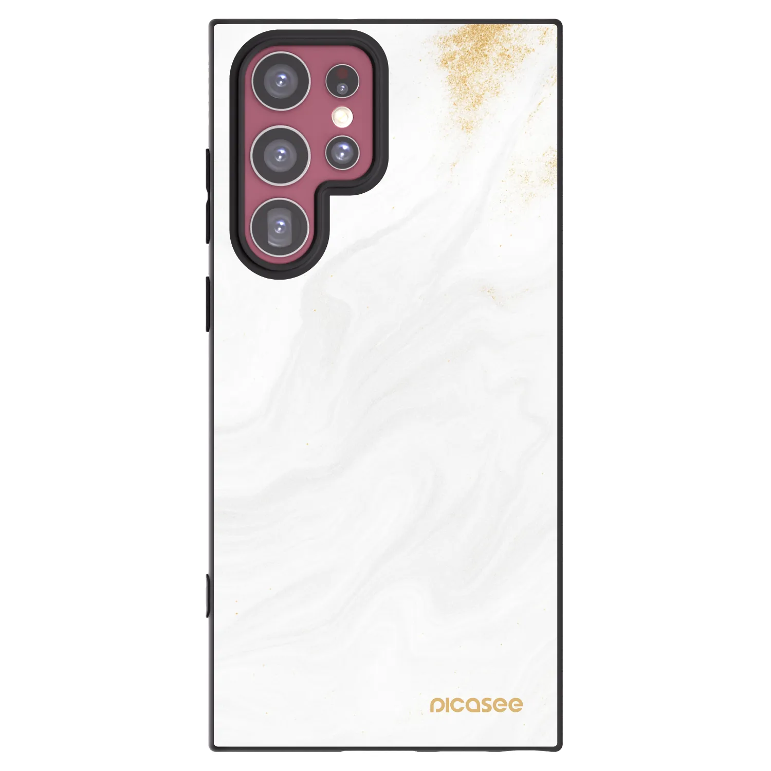 Picasee Μαύρη θήκη σιλικόνης για Samsung Galaxy S22 Ultra 5G - White
