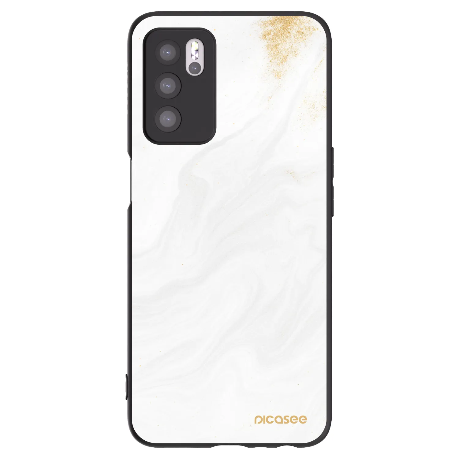 Picasee Μαύρη θήκη σιλικόνης για OPPO A16 - White