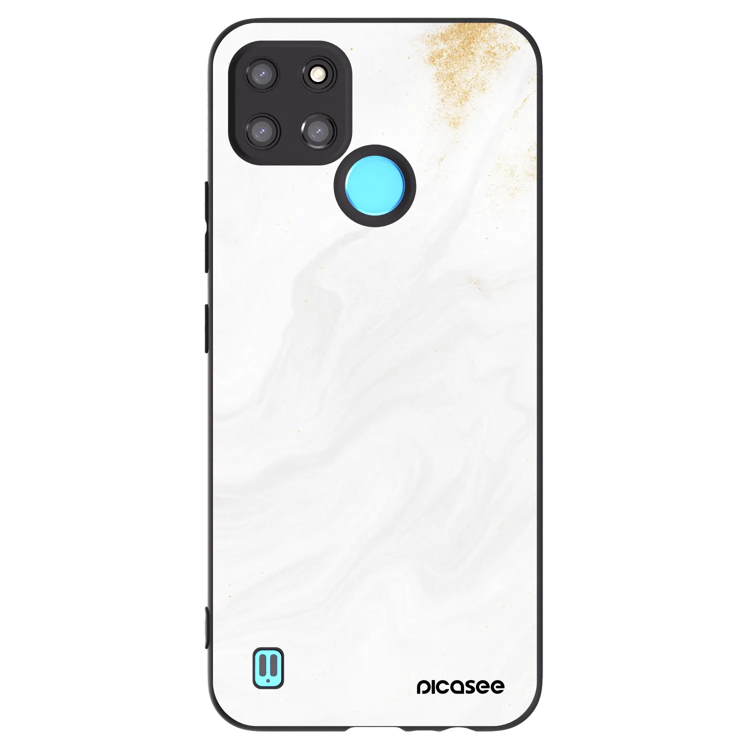 Picasee Μαύρη θήκη σιλικόνης για Realme C21Y - White
