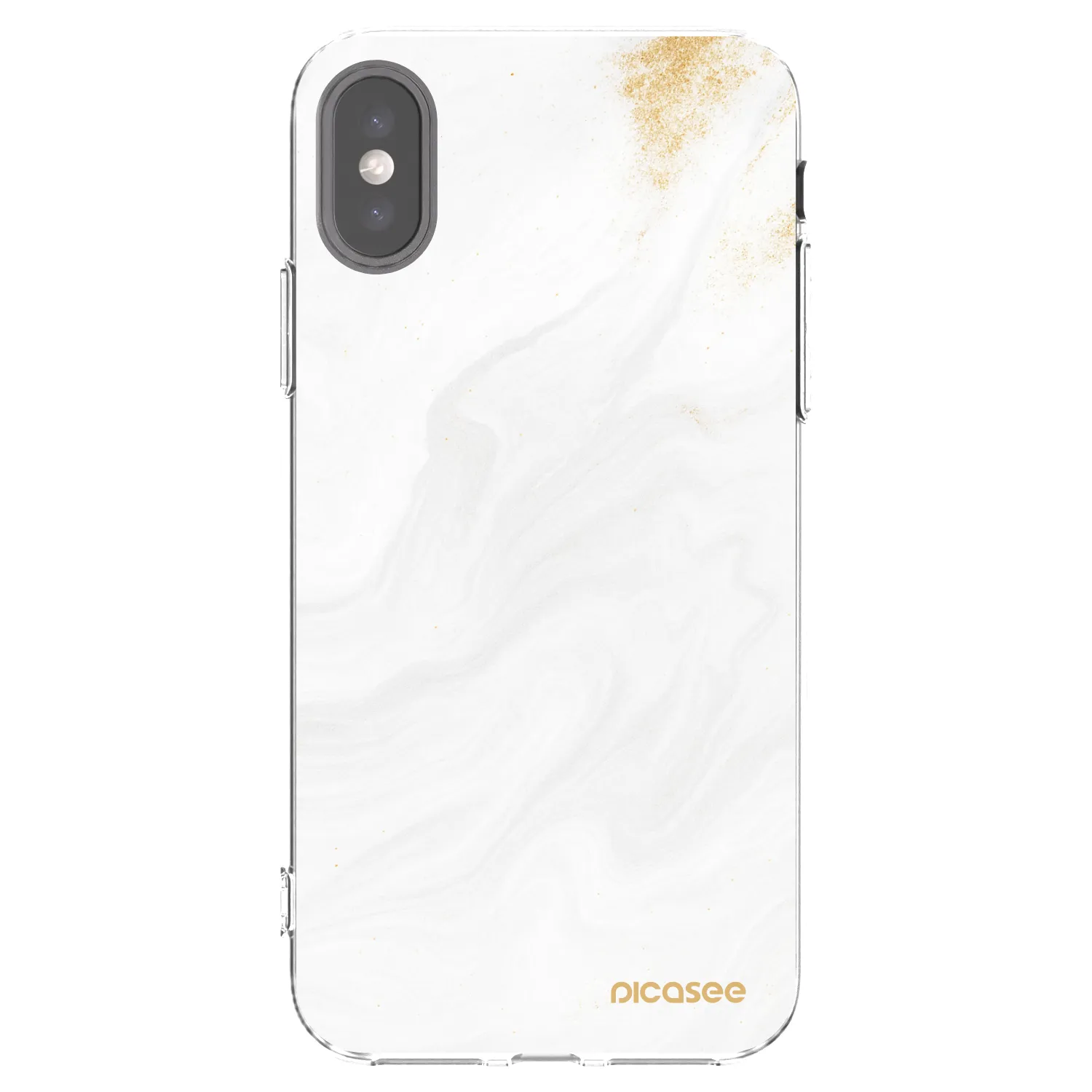 Picasee διαφανής θήκη σιλικόνης Apple iPhone X/XS - White