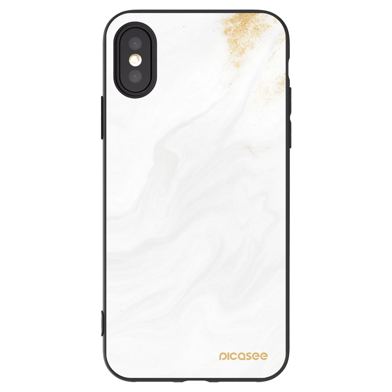 Picasee Μαύρη θήκη σιλικόνης για Apple iPhone X/XS - White