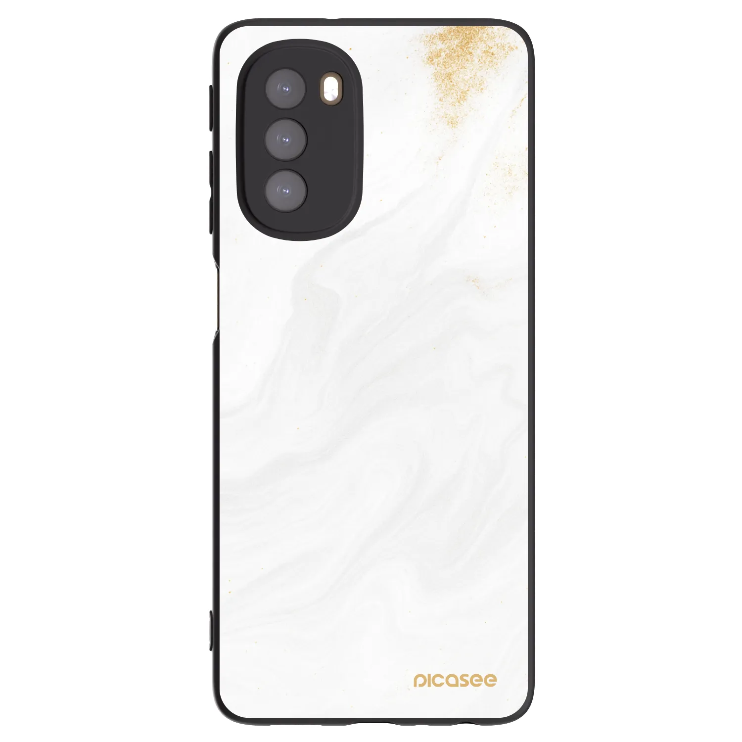 Picasee Μαύρη θήκη σιλικόνης για Motorola Moto G51 - White