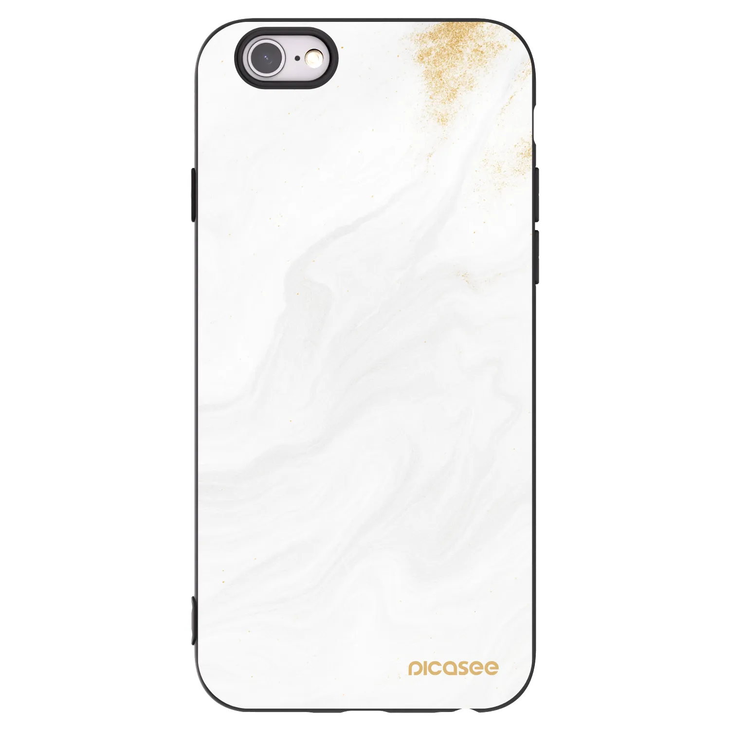 Picasee Μαύρη θήκη σιλικόνης για Apple iPhone 6/6S - White