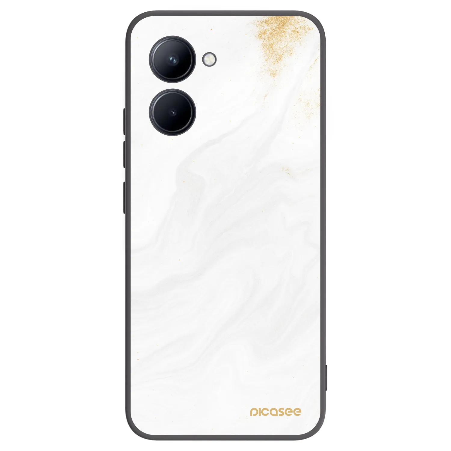Picasee Μαύρη θήκη σιλικόνης για Realme C33 (2023) - White