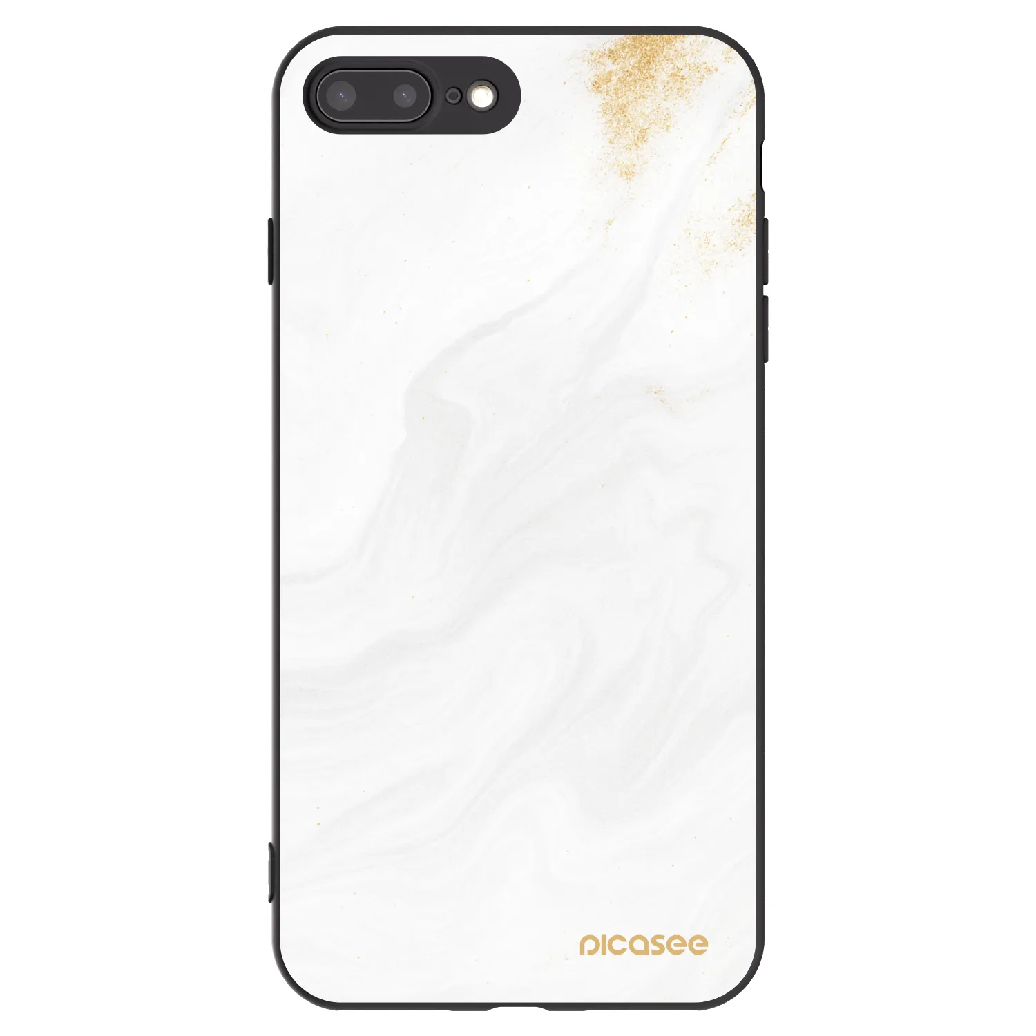 Picasee Μαύρη θήκη σιλικόνης για Apple iPhone 7 Plus - White