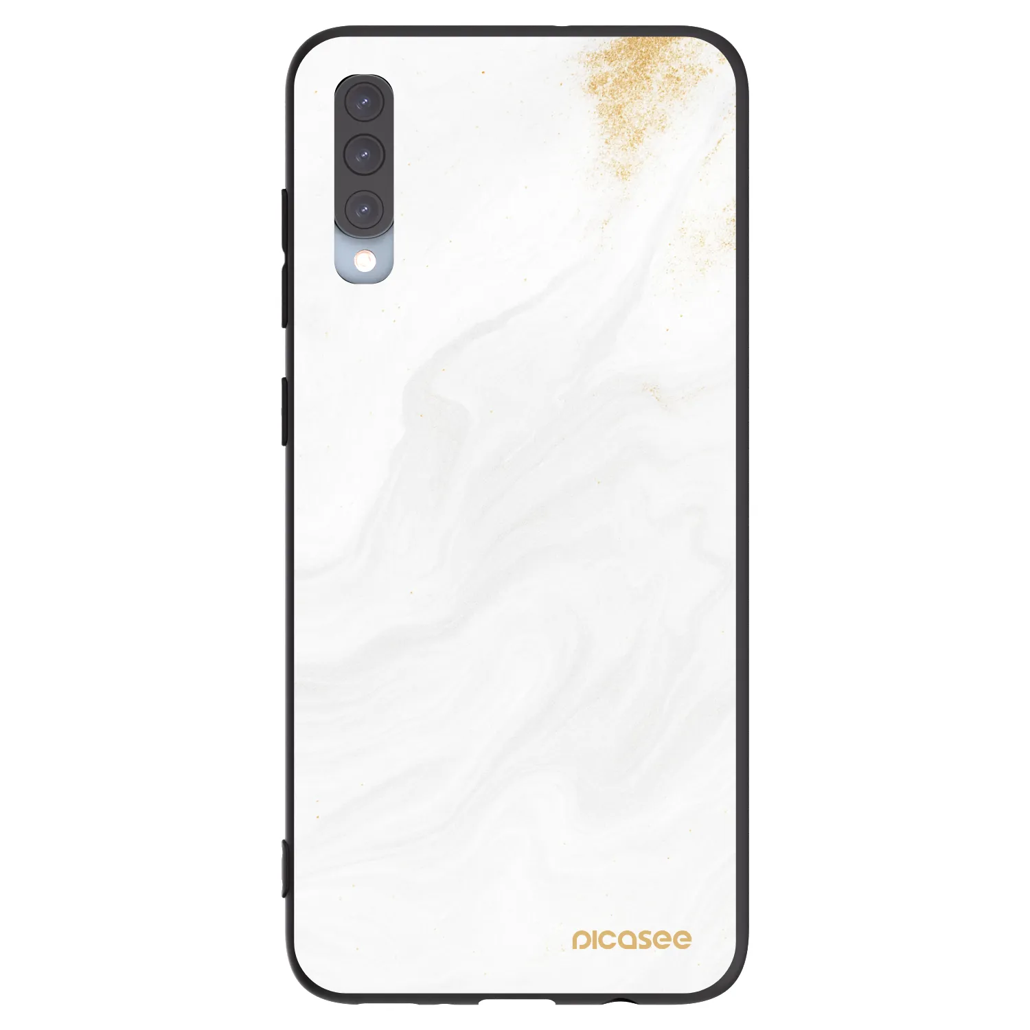 Picasee Μαύρη θήκη σιλικόνης για Samsung Galaxy A70 A705F - White